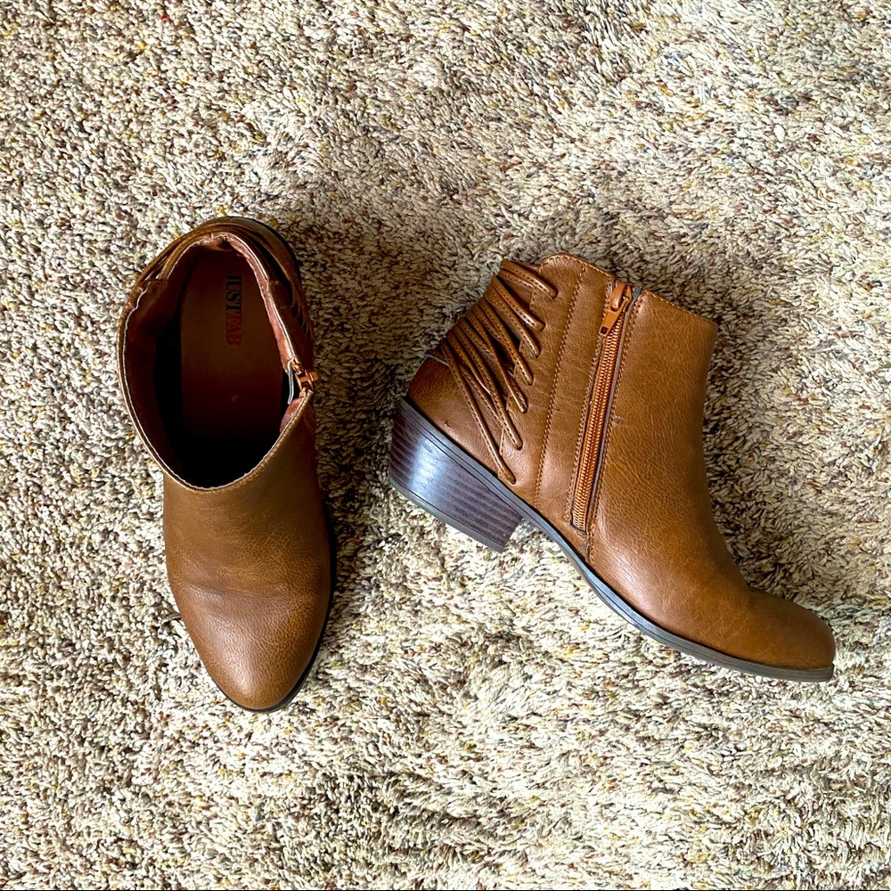 Estefana Chocolate Brown Bootie from Just Fab Size 8